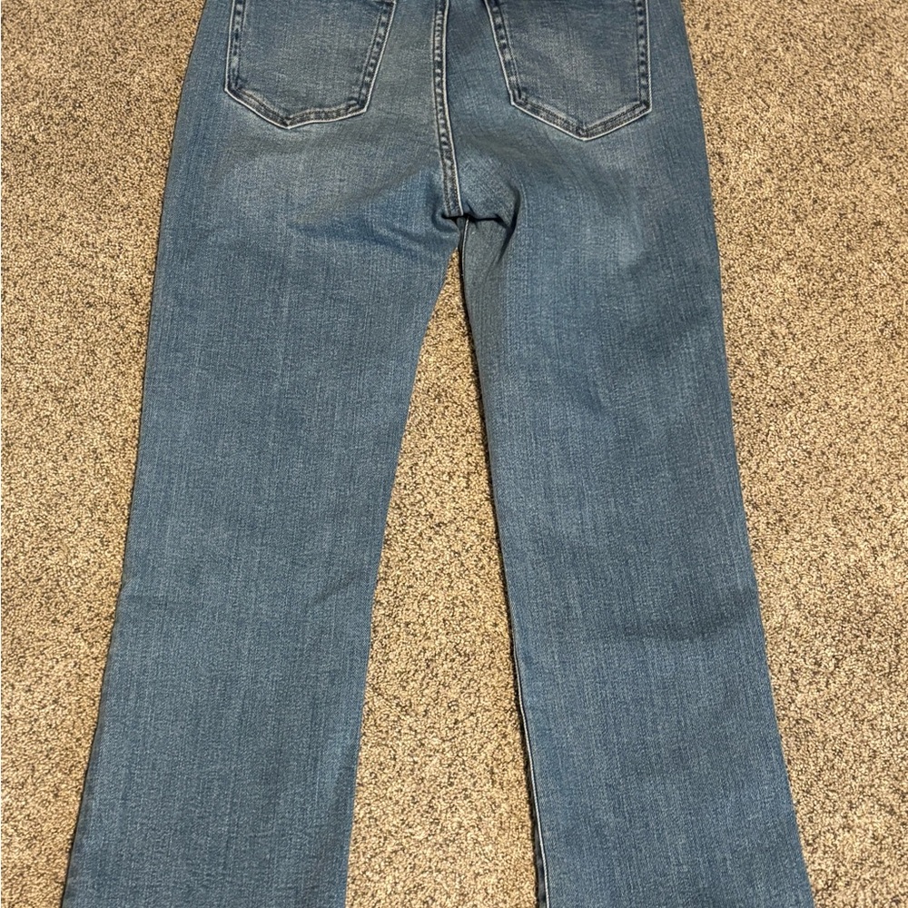 Quince Women's Medium Blue Flare Jeans - Picture 6 of 7